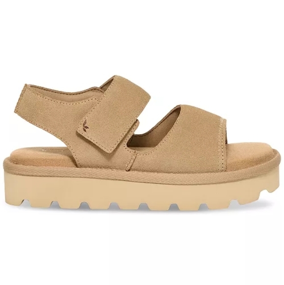 NEW Koolaburra By UGG Tizz Tan Platform Sandals with Velcro Straps Size 8 - Picture 2 of 12